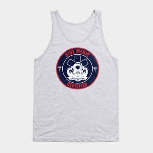 Dive Medic Certified (Small logo - Distressed) Tank Top